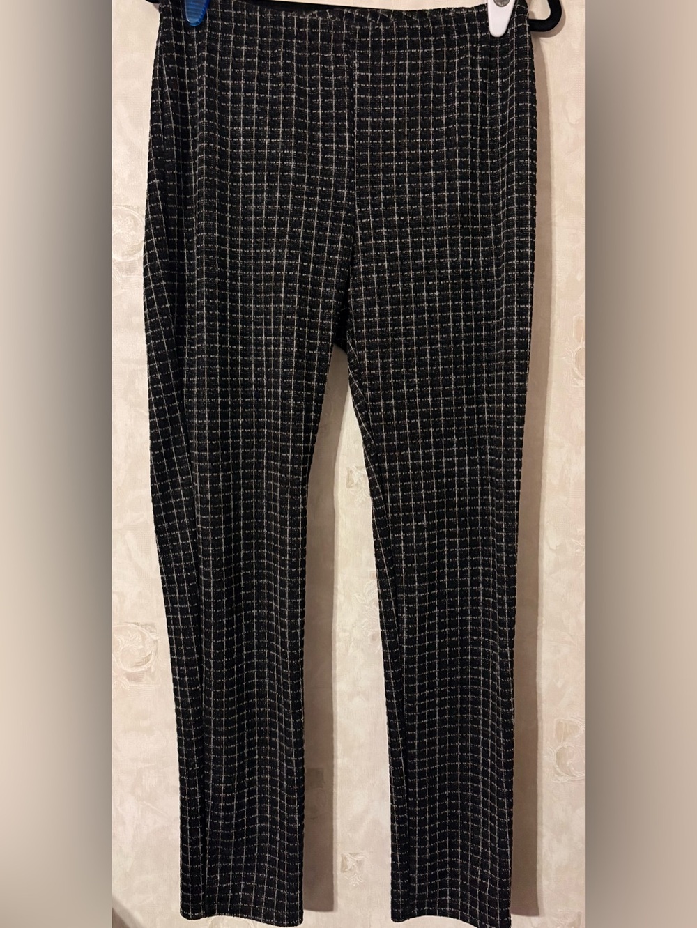 Fashion Nova Black Grid-Check Leggings